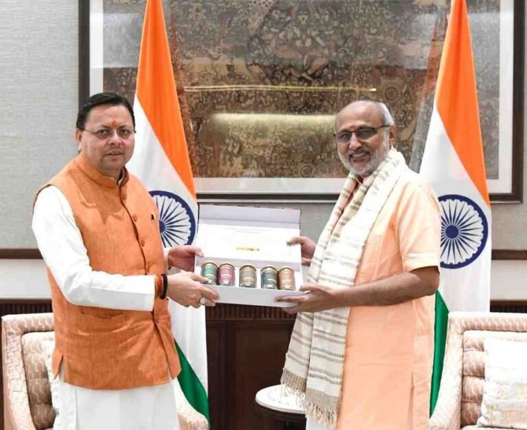 सीएम धामी ने उपराष्ट्रपति सी. पी. राधाकृष्णन से की शिष्टाचार मुलाकात